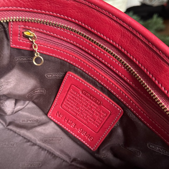 Vintage COACH Legacy Small Market Tote Red Leather 9846 EUC - Picture 8 of 17